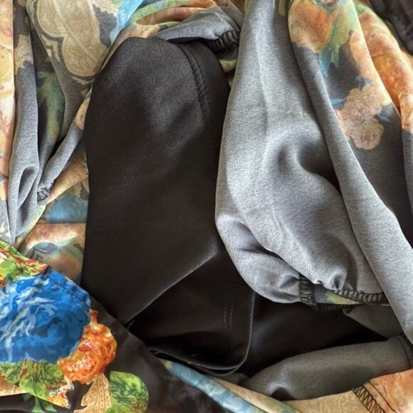 Flying Tomato Hey Cutie Woven Maxi Dress Black Boho Long Sleeve Tiered size S - Picture 8 of 10